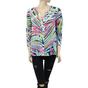 Lilly Pulitzer Printed Blouse Shirt Tunic Top S