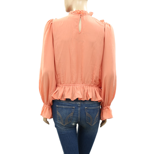 HappyXNature Kate Hudson Lark Floral Embroidery Blouse Top M