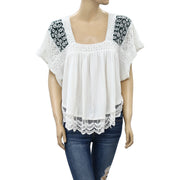 Free People Prairie Days Blouse Top