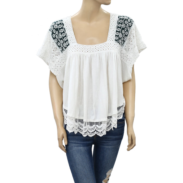 Free People Prairie Days Blouse Top