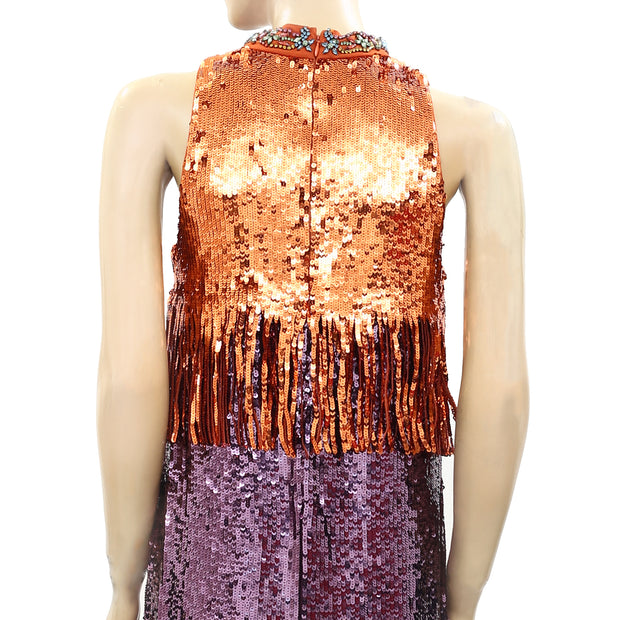 Pinko Womens Sequin Embellished Mini Dress S