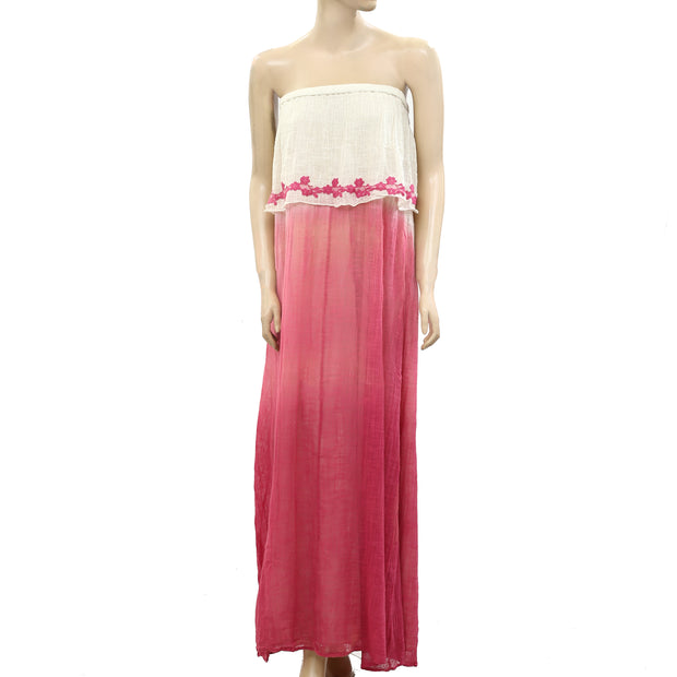 Lynne Love Lynne`s World Dip Dye Maxi Tube Dress S