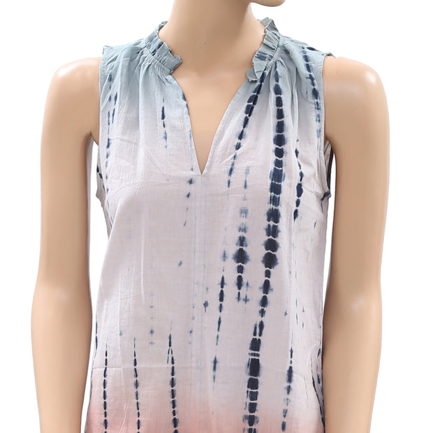 Lilla P Tie & Dye Printed Tank Blouse Top XS