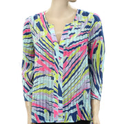 Lilly Pulitzer Printed Blouse Shirt Tunic Top S