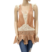 Isabel Marant Floral Crochet Lace Tank Tunic Top