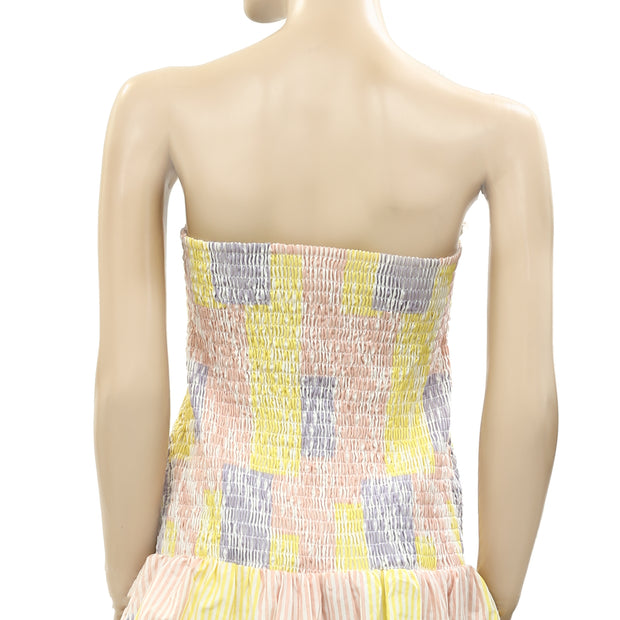 Urban Outfitters UO Claire Smocked TUBE Mini Dress S