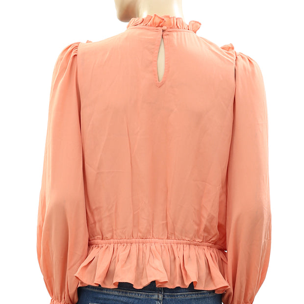 HappyXNature Kate Hudson Lark Floral Embroidery Blouse Top M