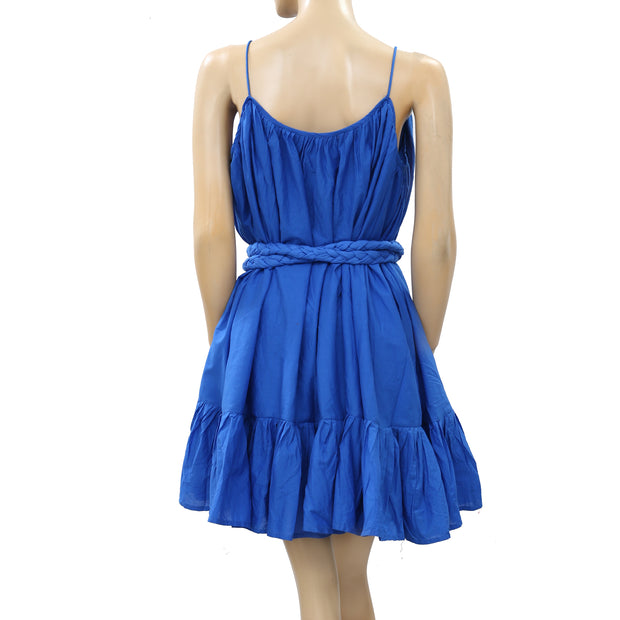 RHODE RESORT Nala Ruffle-Trim Cotton-Voile Mini Dress S