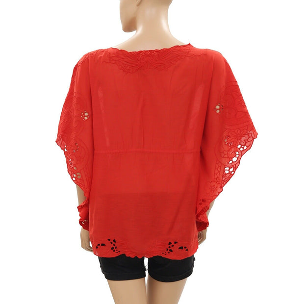 Pedro Del Hierro Adella Paris Embroidered Blouse Top M