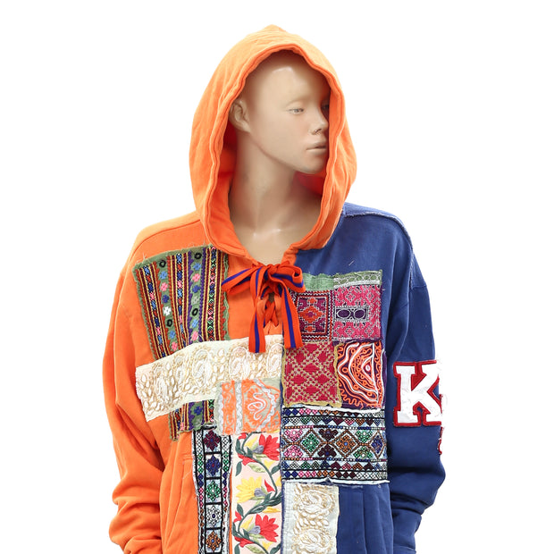 Kimchi Blue Urban Outfitters Campbell Patchwork Hoodie Sweatshirt Top