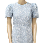PIA TJELTA Floral Printed Puff Sleeves Mini Dress