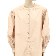 Ulla Johnson Nude Button Down Blouse Top L