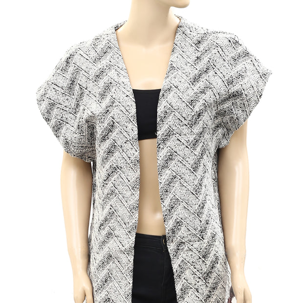 Ecote Urban Outfitters Quilted Woven Kimono Jacket Top FS