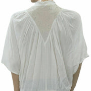 Feather Bone Anthropologie ruffle Blouse Top S