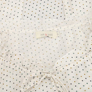 Indi & Cold Polka Dot Printed Ivory Blouse Top S