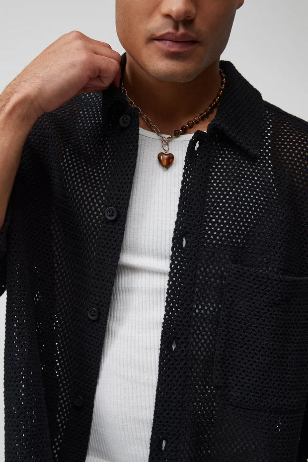 BDG Urban Outfitters Seb Mesh Shirt Men's