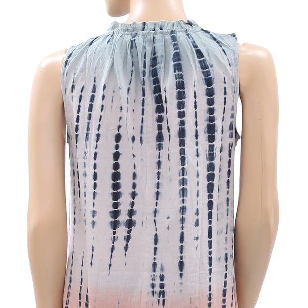 Lilla P Tie & Dye Printed Tank Blouse Top XS