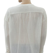 Des Petits Hauts Idalou Ivory Tunic Shirt Top