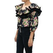 Uterque Floral Printed Bodysuit Top