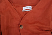 Urban Outfitters Lily Linen Button-Front Romper Dress S