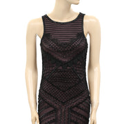 Mac Duggal Beaded Black Maxi Gown Dress