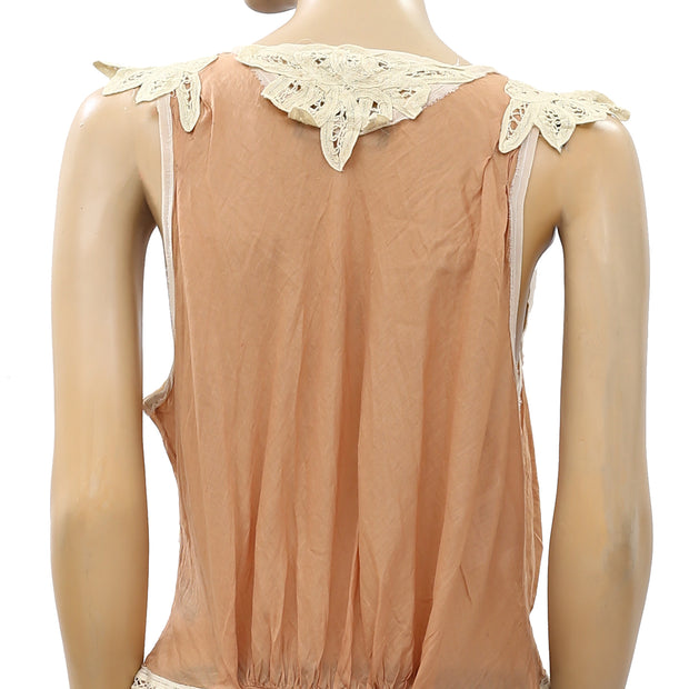 Isabel Marant Floral Crochet Lace Tank Tunic Top