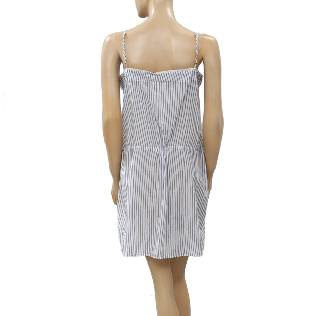 Nili Lotan Striped Printed Mini Slip Dress