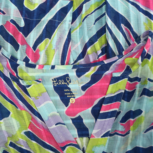 Lilly Pulitzer Printed Blouse Shirt Tunic Top S