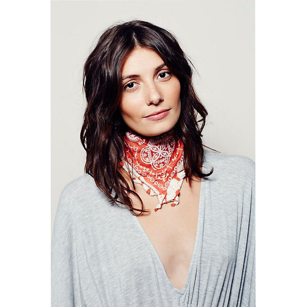 Free People Heirloom Embroidered Bandana Scarves
