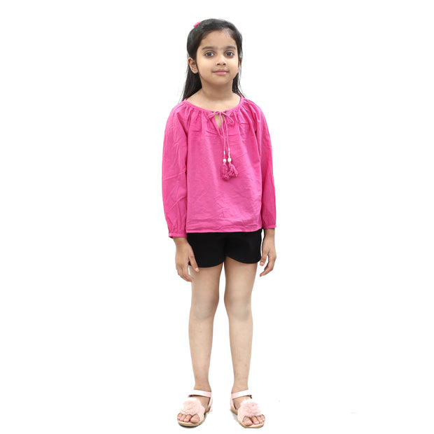 White Chocolate Kids Girls Solid Top 6-7 Years