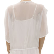 Siberian Beaded Embellished White Mini Dress L-40