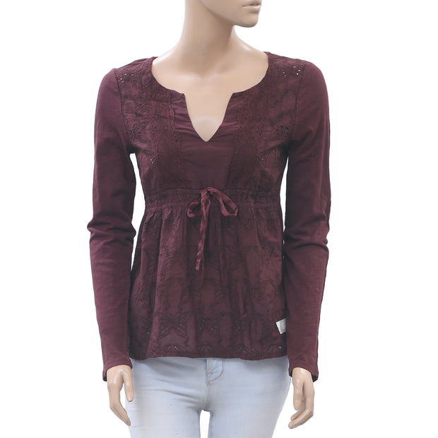 Odd Molly Anthropologie Eyelet Embroidered Blouse Top