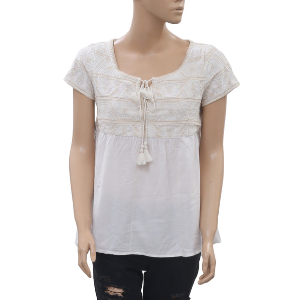 Odd Molly Anthropologie Embroidered Blouse Top S-1
