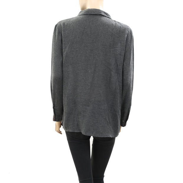 Laurence Dolige Paris Buttondown Shirt Top M