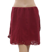 IRO Carina Eyelet Embroidered Mini Skirt M