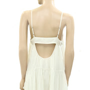 Ecote Urban Outfitters Maddie Tiered Sundress Ivory Mini Dress S