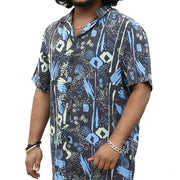 ASOS DESIGN Men's Revere Inspired Print Shirt XL