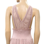 IRO Luster Embroidered Lace Ruffled Flared Mini Dress