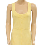 Free People Tie Back Sleeveless Pocket Yellow Playsuit Jumpsuit S New