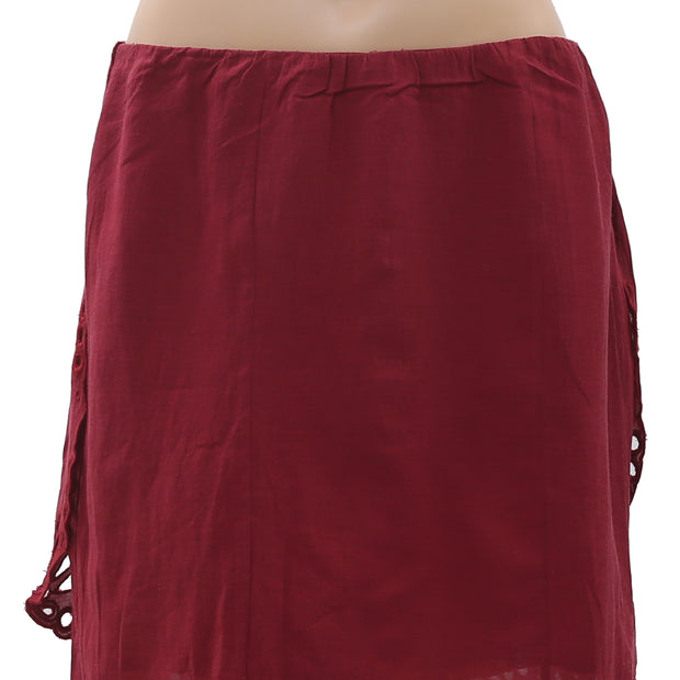 IRO Carina Eyelet Embroidered Mini Skirt M