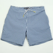 Bonobos Blue And White Gingham Print Swim Shorts XS
