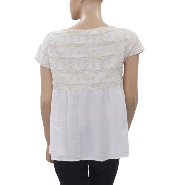 Odd Molly Anthropologie Embroidered Blouse Top S-1