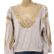 Free People Cross Country Blouse Top