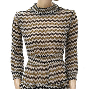 HD In Paris Anthropologie Sierade Zigzag Mini Dress XS