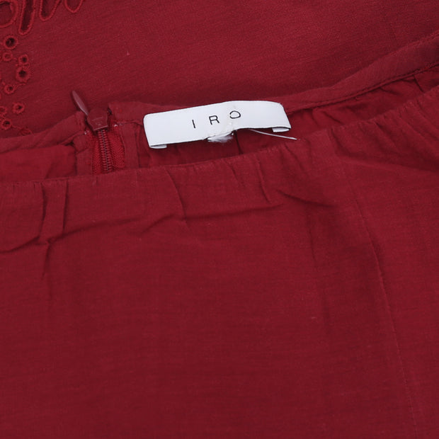 IRO Carina Eyelet Embroidered Mini Skirt M
