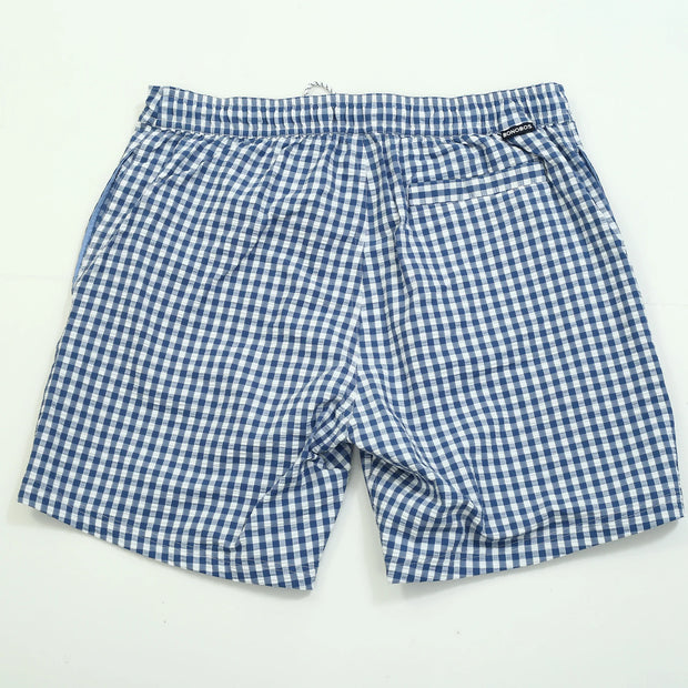 Bonobos Blue And White Gingham Print Swim Shorts XS