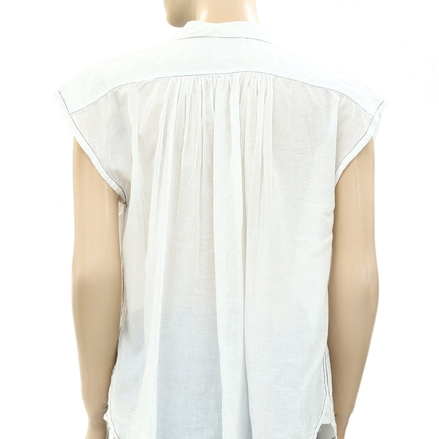 Zadig & Voltaire Ivory Kimono Tunic Top XS
