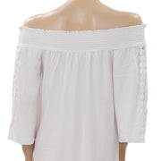 Blue Island Crochet Lace Tunic Glam Dress S
