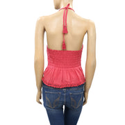 Free People Kahlo Halter Blouse Top