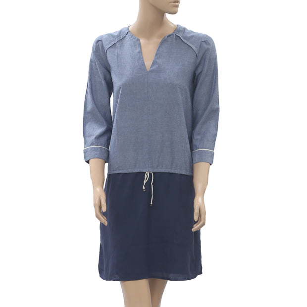 Joe Retro Quarter Blue Cotton Dress S